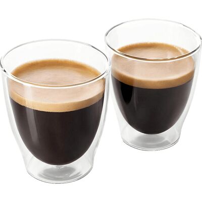 Tchibo Modell - 2 Transparente Doppelwandige Kaffeegläser - Kaffeegläser Tchibo Modell - 2 Transparente Doppelwandige Kaffeegläser - Kaffeegläser