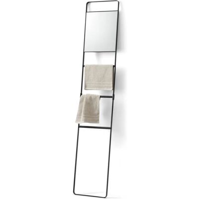 Tchibo - Handtuchleiter mit Spiegel - 35x2,5x190cm - schwarz - Stahl / Glas / Edelstahl Tchibo - Handtuchleiter mit Spiegel - 35x2,5x190cm - schwarz - Stahl / Glas / Edelstahl