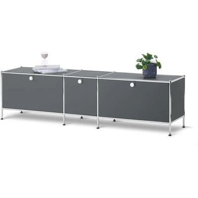 Tchibo Lowboard - CN3 - Stahl, Aluminium & Kunststoff - 190x40x51.5cm - Chrom - Lowboard Tchibo Lowboard - CN3 - Stahl, Aluminium & Kunststoff - 190x40x51.5cm - Chrom - Lowboard