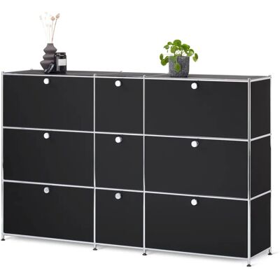 Tchibo - Kommode CN3 - Schwarz - 9 Klappen Tchibo - Kommode CN3 - Schwarz - 9 Klappen