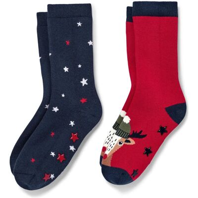 Tchibo - Kleinkind-Antirutsch-Socken - 2 Paar - dunkelblau/jacquard - Size 19-22 - Socks Tchibo - Kleinkind-Antirutsch-Socken - 2 Paar - dunkelblau/jacquard - Size 19-22 - Socks