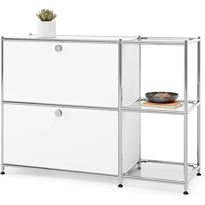 Tchibo - Sideboard CN3 - Weiß - Metall, Glas, Aluminium - 115x40x82.5cm Tchibo - Sideboard CN3 - Weiß - Metall, Glas, Aluminium - 115x40x82.5cm