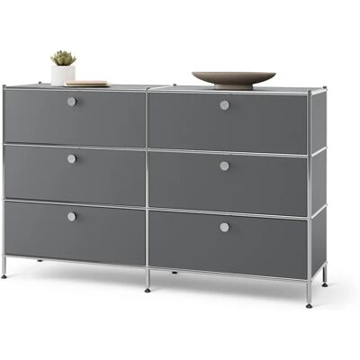 Tchibo Kommode Metall »CN3« mit 6 Schubladen - grau - Stahl / Aluminium / Kunststoff Tchibo Kommode Metall »CN3« mit 6 Schubladen - grau - Stahl / Aluminium / Kunststoff