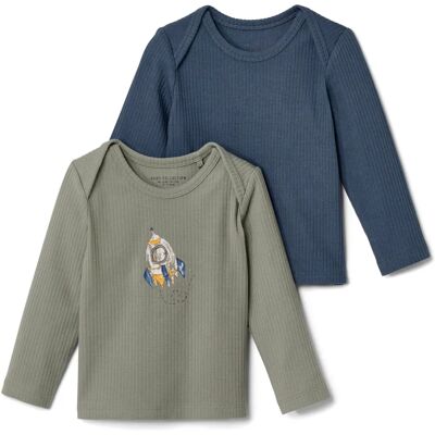 Tchibo - Baby-Rippshirts - 2er Pack - Outerspace Print Tchibo - Baby-Rippshirts - 2er Pack - Outerspace Print