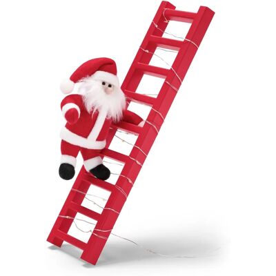 Tchibo - Weihnachtsdeko-Set mit LED-Lichterkette - Rot Kunststoff Leiter 30 cm Tchibo - Weihnachtsdeko-Set mit LED-Lichterkette - Rot Kunststoff Leiter 30 cm