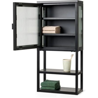 Tchibo - Wandschrank-GlasTür-40x18x85,5cm - Schwarz - Metall/Glas - Wall cabinet Tchibo - Wandschrank-GlasTür-40x18x85,5cm - Schwarz - Metall/Glas - Wall cabinet