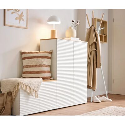 Tchibo - Garderobenständer - weiss - Kleiderständer - 6 Haken - 170cm - Stahl & Rubberwood Tchibo - Garderobenständer - weiss - Kleiderständer - 6 Haken - 170cm - Stahl & Rubberwood