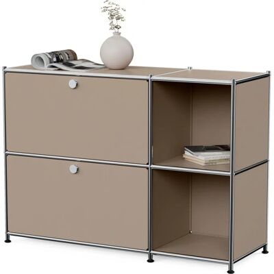 Tchibo - Modell CN3 - Metall-Sideboard mit 2 Türen - 116x40x85,5cm - Taupe Tchibo - Modell CN3 - Metall-Sideboard mit 2 Türen - 116x40x85,5cm - Taupe