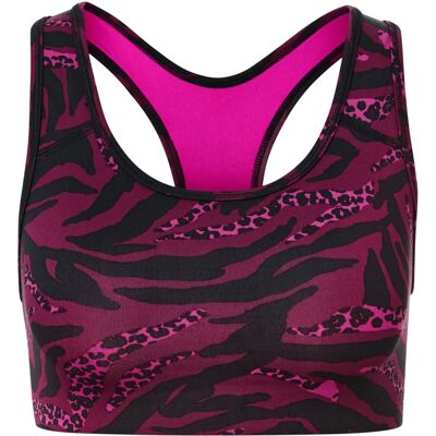 Tchibo - Sport-Bustier - schwarz/print - Gr. L - Sports bra Tchibo - Sport-Bustier - schwarz/print - Gr. L - Sports bra