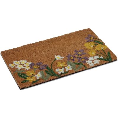 Tchibo Kokos-Fussmatte - braun - Türmatte - Blumenmuster Tchibo Kokos-Fussmatte - braun - Türmatte - Blumenmuster