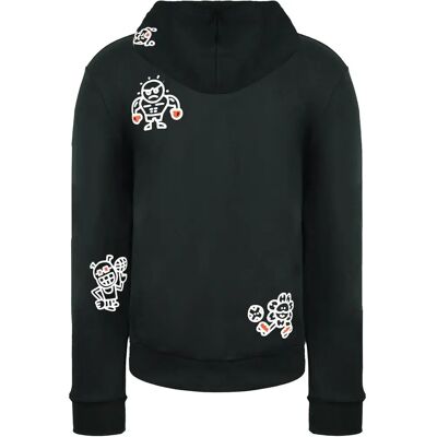 Puma x Mr. Doodle Zwarte Lange Mouwen Hoodie - Hoodie Puma x Mr. Doodle Zwarte Lange Mouwen Hoodie - Hoodie
