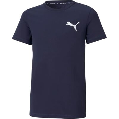 Puma Navy Kleine Logo Actieve T-Shirt - Jeugd Puma Navy Kleine Logo Actieve T-Shirt - Jeugd