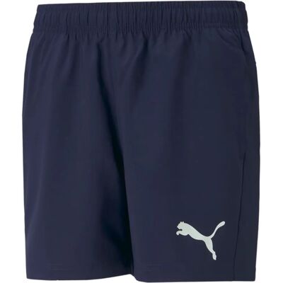 Puma Pantaloncini Logo Essenziale per Ragazzi - Blu - Leggeri, Vita Elastica Puma Pantaloncini Logo Essenziale per Ragazzi - Blu - Leggeri, Vita Elastica