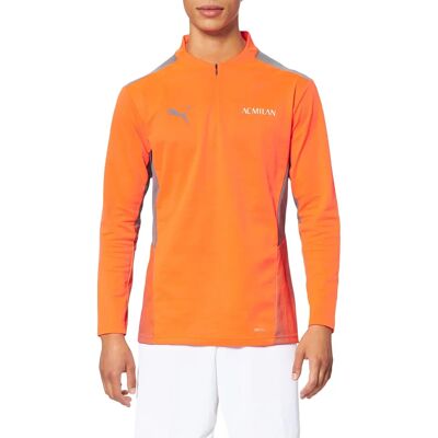 Puma - AC Milan 1/4 Zip Top - röd/grå - L Puma - AC Milan 1/4 Zip Top - röd/grå - L