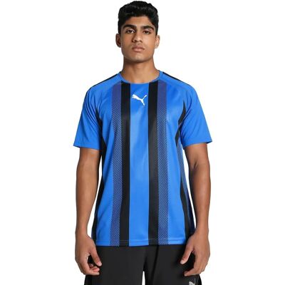 Puma Blauwe Sportshirt - Voetbalshirt met mesh en gerecycled polyester Puma Blauwe Sportshirt - Voetbalshirt met mesh en gerecycled polyester