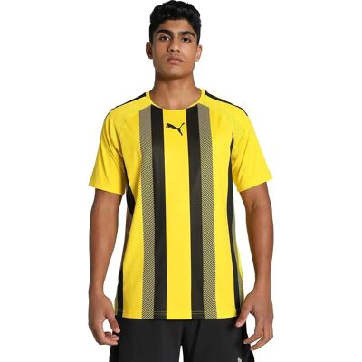Puma Heren Sportshirt - TeamLIGA Gestreepte Jersey - Voetbalshirt Puma Heren Sportshirt - TeamLIGA Gestreepte Jersey - Voetbalshirt