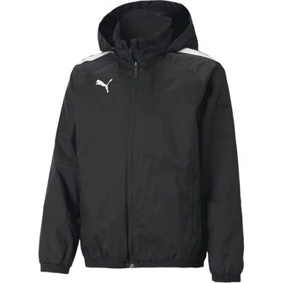 Puma Barn unisex teamLIGA all-weather ungdomsfotbolljacka - Svart nylon - Storlek 15-16 år Puma Barn unisex teamLIGA all-weather ungdomsfotbolljacka - Svart nylon - Storlek 15-16 år