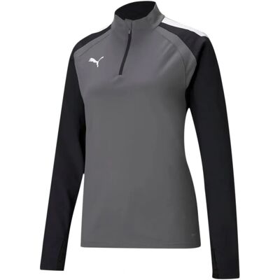 Puma Womens Teamliga Quarter-Zip Football Top - Grey - Size Large Puma Womens Teamliga Quarter-Zip Football Top - Grey - Size Large