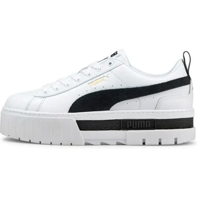 Puma Mayze Skórzane Kobiety - biały/czarny Puma Mayze Skórzane Kobiety - biały/czarny