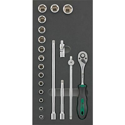 Fortis 4063726002358 juego de llaves - 20 piezas, 3/8" de accionamiento, módulo de herramientas profesional Fortis 4063726002358 juego de llaves - 20 piezas, 3/8" de accionamiento, módulo de herramientas profesional