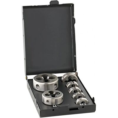 Fortis M3-M12 Gewindeschneider + Schneideisen Set - Metallkassette Fortis M3-M12 Gewindeschneider + Schneideisen Set - Metallkassette