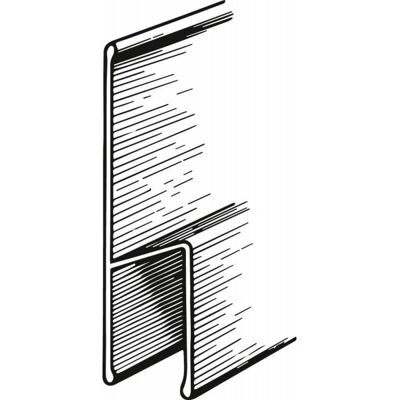 Regla de aluminio Fortis - 114 x 25 mm - 2 m - Borde reforzado Regla de aluminio Fortis - 114 x 25 mm - 2 m - Borde reforzado