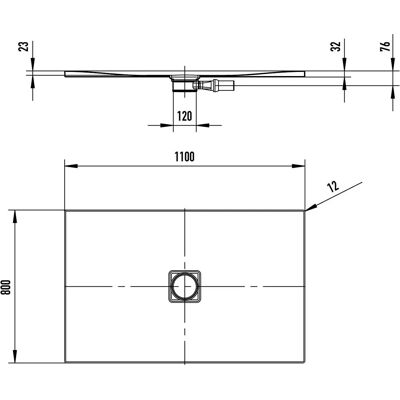 Base Doccia Conoflat in Acciaio Smaltato Kaldewei - Rettangolare, Antiscivolo, 800x1100mm Base Doccia Conoflat in Acciaio Smaltato Kaldewei - Rettangolare, Antiscivolo, 800x1100mm