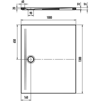 Kaldewei Superplan Zero Bañera de ducha blanca 1300x1000mm - Ducha Kaldewei Superplan Zero Bañera de ducha blanca 1300x1000mm - Ducha