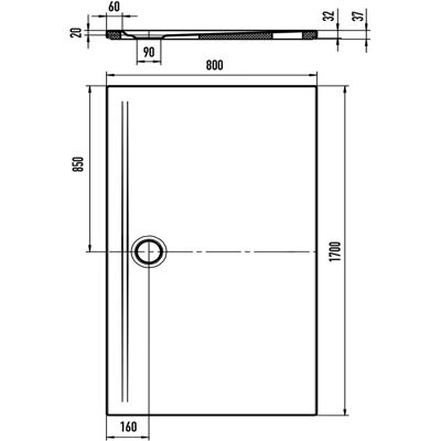 Kaldewei Superplan Zero - 170x80cm Duschwanne mit Perl-Effekt Kaldewei Superplan Zero - 170x80cm Duschwanne mit Perl-Effekt