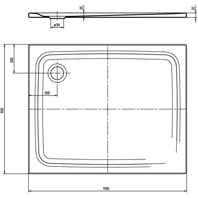 Kaldewei Superplan Classic Rechthoekige Douchebak - Douche Kaldewei Superplan Classic Rechthoekige Douchebak - Douche
