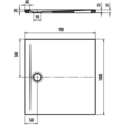 Plateau de douche Kaldewei Superplan Zero 1532-5 - Blanc - Rectangulaire - Publicité Plateau de douche Kaldewei Superplan Zero 1532-5 - Blanc - Rectangulaire - Publicité