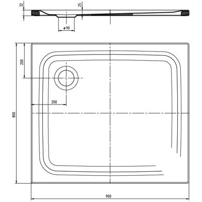 Kaldewei Superplan Classic 388-5 Rechteckige Duschwanne - Duschwanne Kaldewei Superplan Classic 388-5 Rechteckige Duschwanne - Duschwanne