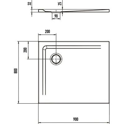 Kaldewei Superplan 80x90cm Receveur de douche - Receveur - Publicité Kaldewei Superplan 80x90cm Receveur de douche - Receveur - Publicité