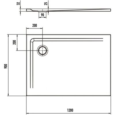 Kaldewei Superplan Plato de ducha en esmalte de 90x120cm - Blanco Kaldewei Superplan Plato de ducha en esmalte de 90x120cm - Blanco