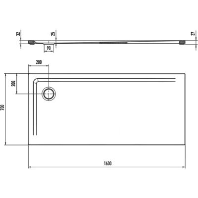 Kaldewei Superplan Blanco 70x160cm Ducha de Piso - Ducha Kaldewei Superplan Blanco 70x160cm Ducha de Piso - Ducha