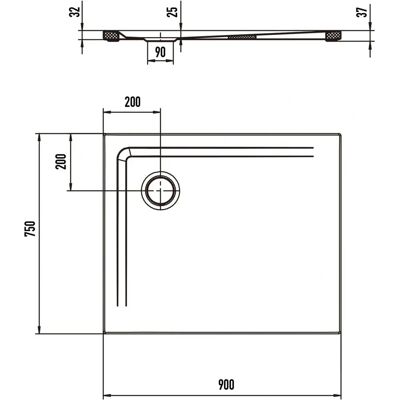 Kaldewei Superplan 75x90cm Bandeja de ducha Kaldewei Superplan 75x90cm Bandeja de ducha
