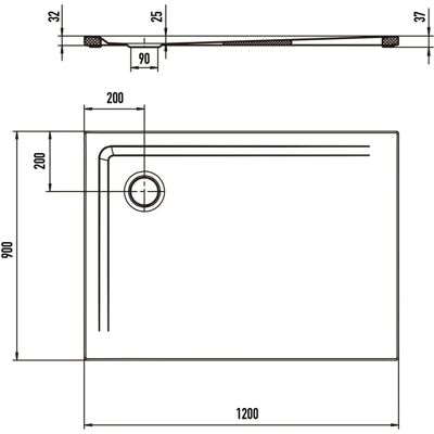 Receveur de douche Kaldewei Superplan - 90x120cm - Effet Perlant - Plancher Plat - Publicité Receveur de douche Kaldewei Superplan - 90x120cm - Effet Perlant - Plancher Plat - Publicité