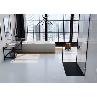 Batea de ducha Kaldewei Superplan - 90x140cm, Negro Mate, Soporte Plano Batea de ducha Kaldewei Superplan - 90x140cm, Negro Mate, Soporte Plano