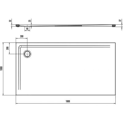 Kaldewei Superplan Weiße Duschwanne - 100x180cm, 2,5cm Tiefe, Flach Kaldewei Superplan Weiße Duschwanne - 100x180cm, 2,5cm Tiefe, Flach