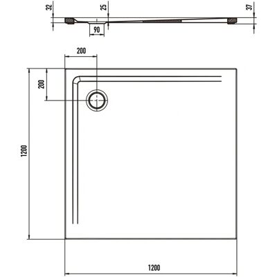 Kaldewei Superplan de ducha blanco 120x120cm - Duschwanne Kaldewei Superplan de ducha blanco 120x120cm - Duschwanne