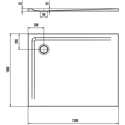 Kaldewei Superplan Ducha - Secure Plus, Blanco, 100x120 cm Kaldewei Superplan Ducha - Secure Plus, Blanco, 100x120 cm