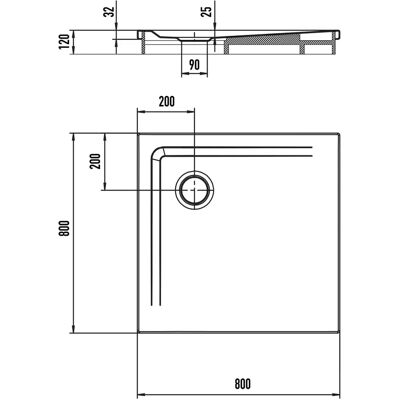 Kaldewei Superplan 80x80cm Stahl-Email Duschwanne - Duschwanne Kaldewei Superplan 80x80cm Stahl-Email Duschwanne - Duschwanne
