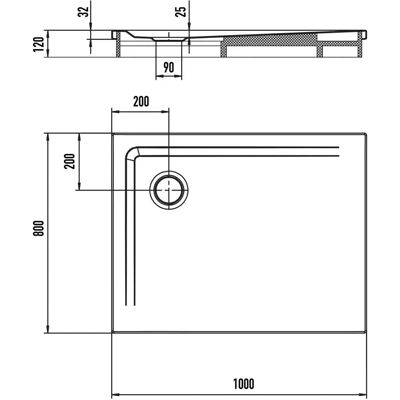 Kaldewei Superplan Duschtasse 80x100cm (inkl. Träger) - Superplan 1841-2 Kaldewei Superplan Duschtasse 80x100cm (inkl. Träger) - Superplan 1841-2
