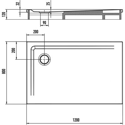 Kaldewei Superplan Bañera de ducha blanca 80x120cm - Bañera de ducha Kaldewei Superplan Bañera de ducha blanca 80x120cm - Bañera de ducha