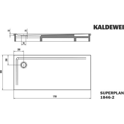 Receveur de douche Kaldewei Superplan XXL - Sans marche, Grand format, Bords précis - Publicité Receveur de douche Kaldewei Superplan XXL - Sans marche, Grand format, Bords précis - Publicité
