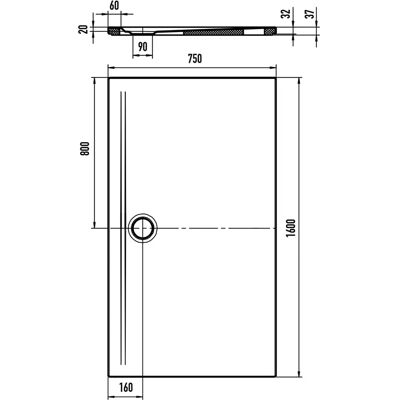 Kaldewei Superplan Zero 75x160cm Rechteck Duschwanne - Duschwanne Kaldewei Superplan Zero 75x160cm Rechteck Duschwanne - Duschwanne