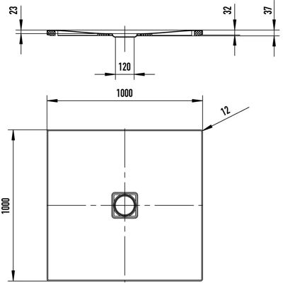Kaldewei Conoflat 786-5 Duschwanne - Quadrat, 100x100cm, Invisible Grip Kaldewei Conoflat 786-5 Duschwanne - Quadrat, 100x100cm, Invisible Grip
