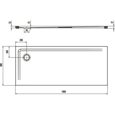 Kaldewei SUPERPLAN 1847-5 Duschwanne 80 x 180 cm mit Invisible Grip, inkl. Wannenträger extraflach Kaldewei SUPERPLAN 1847-5 Duschwanne 80 x 180 cm mit Invisible Grip, inkl. Wannenträger extraflach