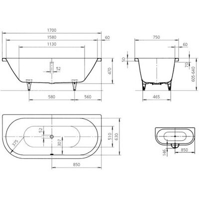 Kaldewei Centro Duo 2 Modell 131 Oval Badewanne - Für Zwei Personen Kaldewei Centro Duo 2 Modell 131 Oval Badewanne - Für Zwei Personen