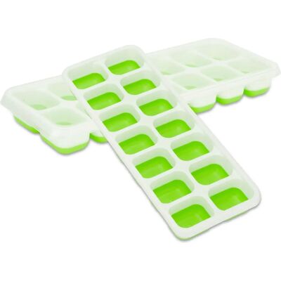 Intirilife Zielone silikonowe formy do kostek lodu - Zestaw 4x14 Intirilife Zielone silikonowe formy do kostek lodu - Zestaw 4x14